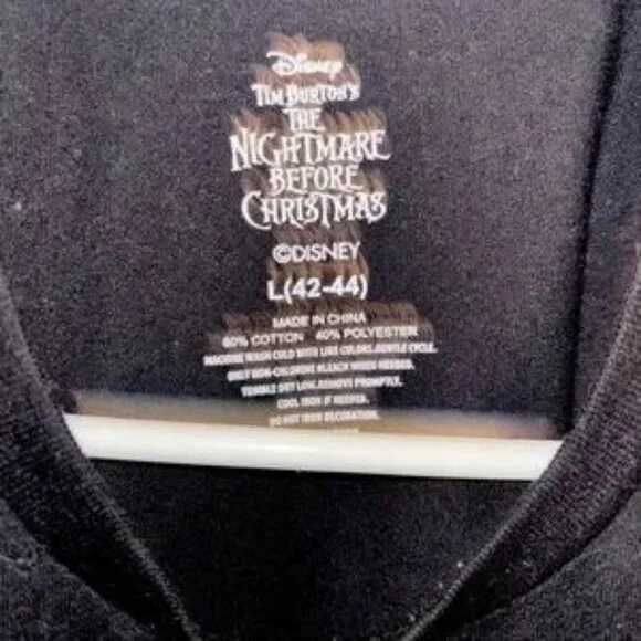 Vintage Jack "Nightmare Before Christmas" Disney Men's Large Black Tee in Mint - Picture 3 of 4